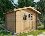 Tuinhuisje Houten schuur Gereedschapsschuur Blokhut 3x2,5m 28mm - Afbeelding 2
