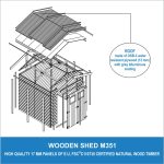 Timbela M351 Houten Tuinschuur 4,08m2 - Afbeelding 2