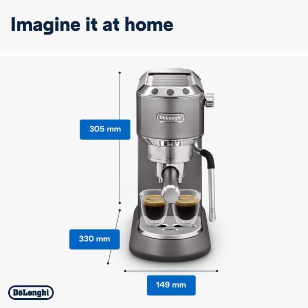 DeLonghi Dedica Arte EC885.GY ESE Cafetera espresso de cápsulas - Imagen 2