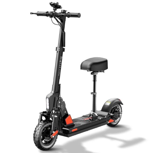 BOGIST C1 Pro Opvouwbare elektrische scooter met verwijderbare stoel 500W motor 48V 15Ah batterij 10 inch banden 35-45KM bereik 120KG maximaal gewicht - Rood - Afbeelding 6