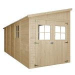Caseta de madera - Cobertizo leo, 17 mm, 201x493 cm. 9,9m² - casetas de jardin