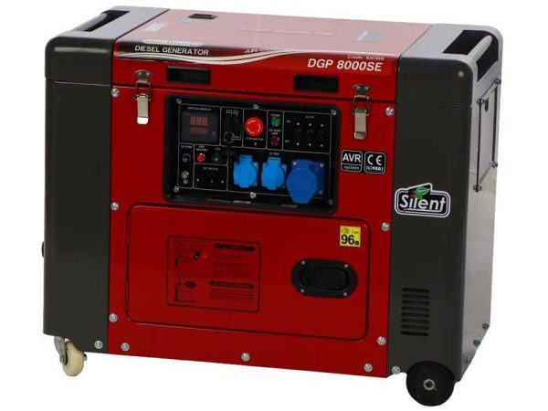 GeoTech Pro DGP8000SE-3 Generador de corriente diésel silencioso silencioso con ruedas y AVR 6 kW - Image 2