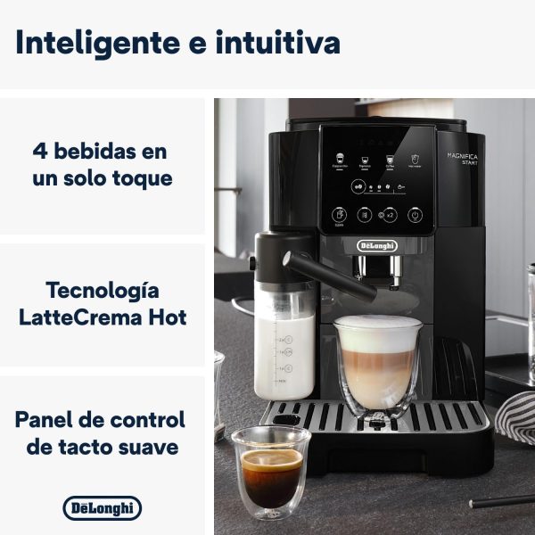 Cafetera DeLonghi Magnifica Start ECAM220.60.B de grano a taza - Negra - Imagen 4