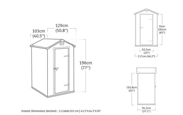 Caja de resina Manor 4X3 de 129x196x103 cm y 1,1 m2 – Image 7