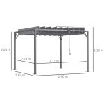 Pérgola Outsunny 290x295x213 cm - Image 3