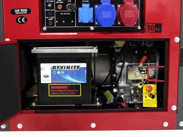 GeoTech Pro DGP8500SE-3 - Generador de corriente silencioso con ruedas y AVR 6 kW - Continua 5.5 kW Full-Power + ATS monofásico - Afbeelding 2