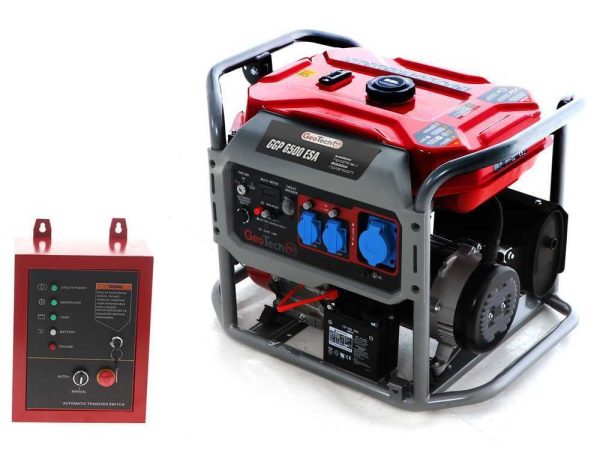 GeoTech PRO GGP 6500 ESA - Generador de corriente con ruedas y AVR arranque eléctrico 5.4 kW - Continua 5 kW Monofásica + ATS - Image 2