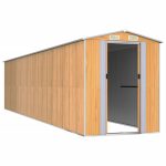 Garden Shed Light Brown 192x855x223 Cm Galvanised Steel - Imagen 5