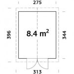 Cobertizo Martín 8,4 m² Palmako – Bild 3