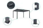 Pérgola bioclimática motorizada de aluminio gris Santa - Image 2