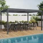 Pérgola con lamas orientables 3x4 M gris antracita - Imagen 2