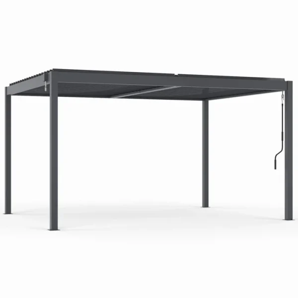 Pérgola con lamas orientables 3x4 M gris antracita - Imagen 1